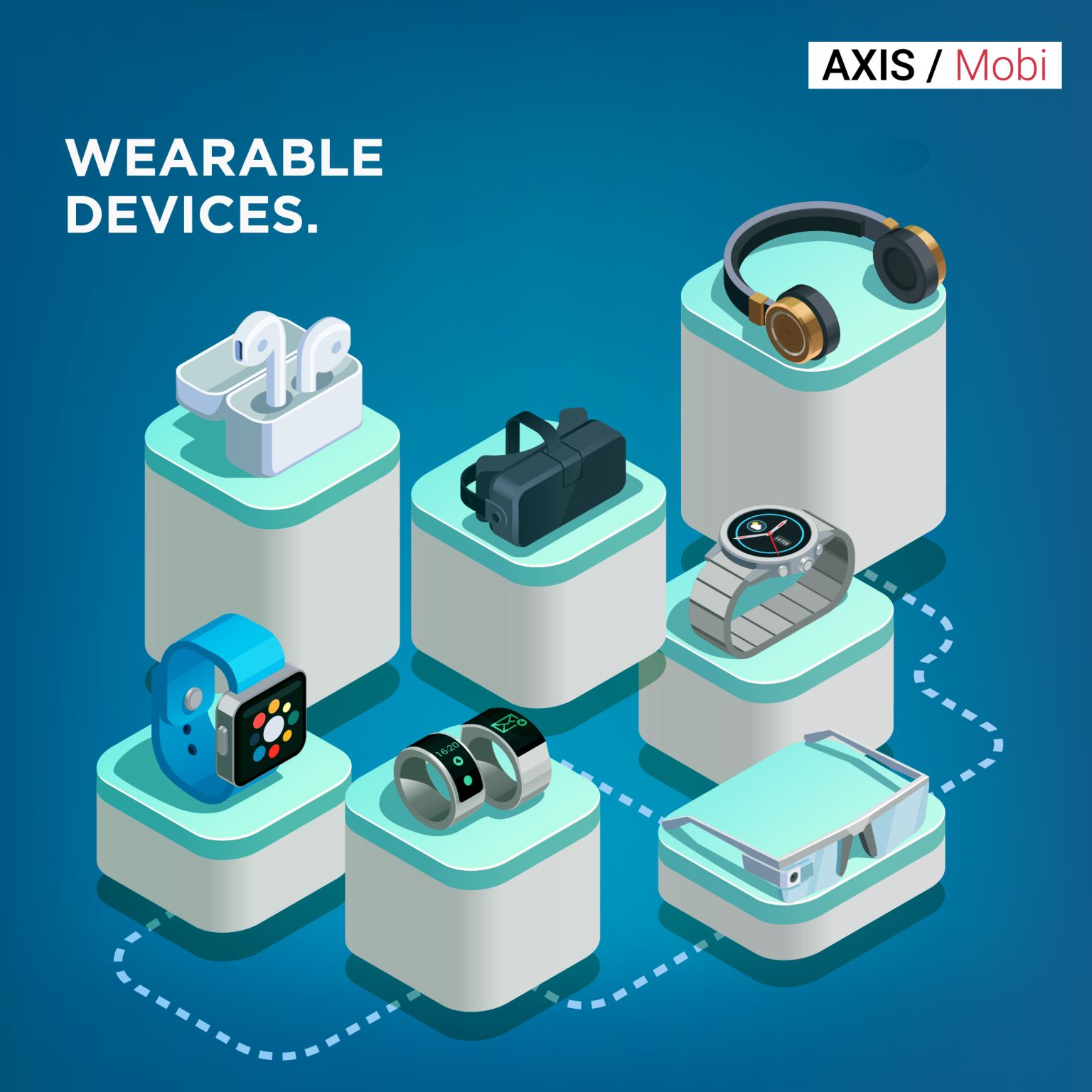 Wearable devices like earphones, headphones, neckbands, watch, smart watch, VR box etc