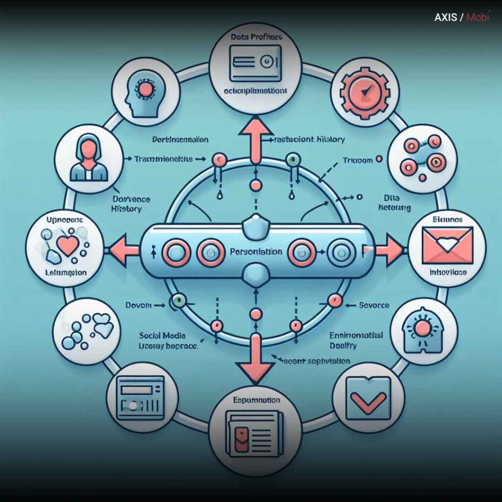 Various data sources for effective personalization in marketing strategies.