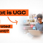 Illustration of diverse users sharing content online, representing the concept of User Generated Content (UGC)